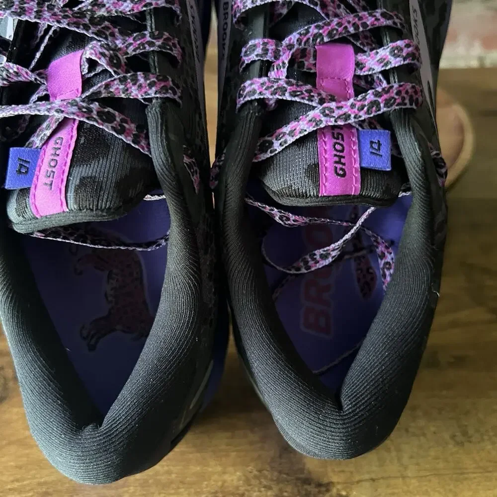 Brooks Ghost 14 Electric Cheetah Run Wild Womens 9 Neutral Cushion Running Shoes